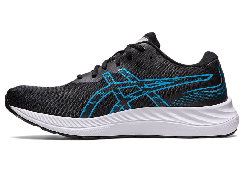 Men's Asics Gel-eXCite 9 Running Shoes Black/Island Blue Canada | CA3477-325