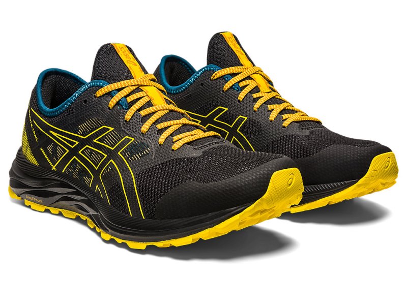 Men's Asics Gel-eXCite Trail Running Shoes Black/Golden Yellow Canada | CA0477-175