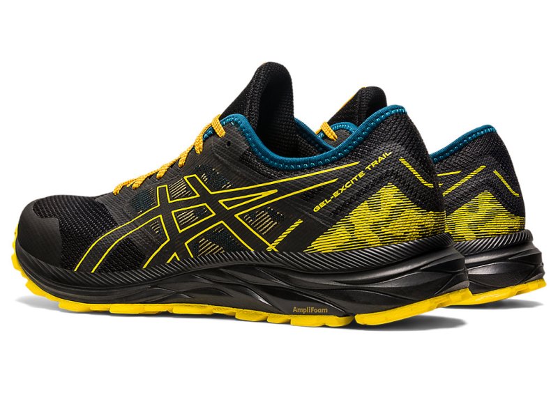 Men's Asics Gel-eXCite Trail Running Shoes Black/Golden Yellow Canada | CA0477-175