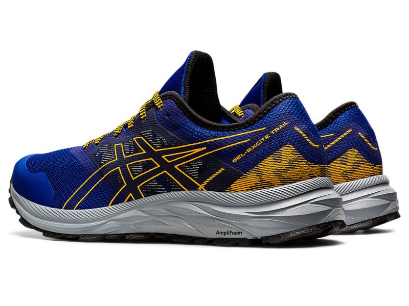 Men's Asics Gel-eXCite Trail Running Shoes Monaco Blue/Sunflower Canada | CA0755-865