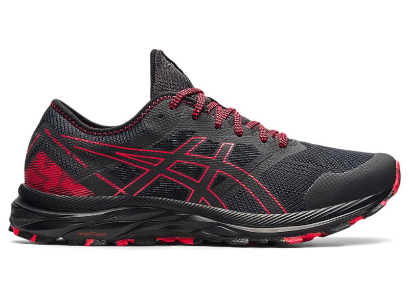 Men\'s Asics Gel-eXCite Trail Running Shoes Graphite Grey/Electric Red Canada | CA2615-331