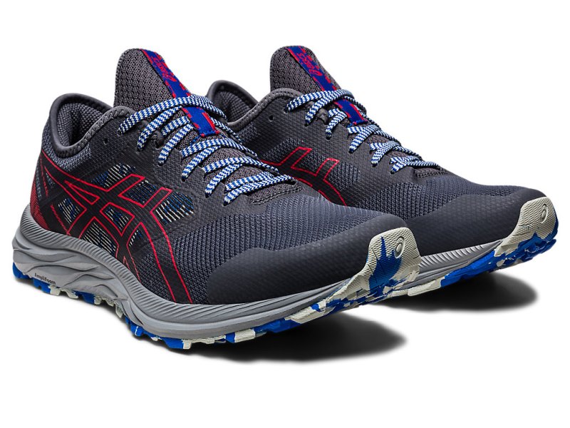 Men's Asics Gel-eXCite Trail Running Shoes Carrier Grey/Electric Red Canada | CA2967-447