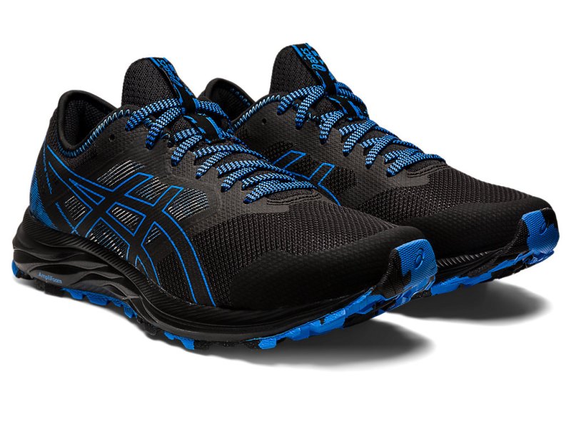 Men's Asics Gel-eXCite Trail Running Shoes Black/Blue Coast Canada | CA3043-994