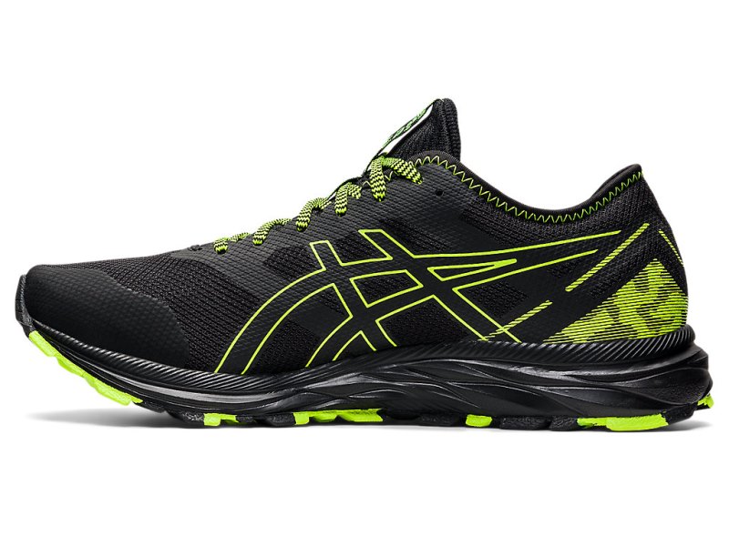 Men's Asics Gel-eXCite Trail Running Shoes Black/Hazard Green Canada | CA5142-479