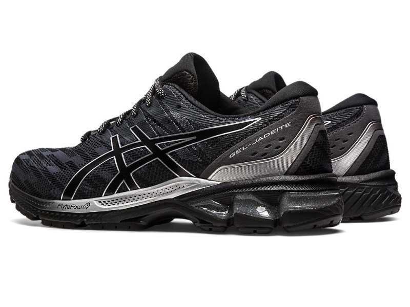 Men's Asics Gel-jadeite Running Shoes Black/Pure Silver Canada | CA0184-875