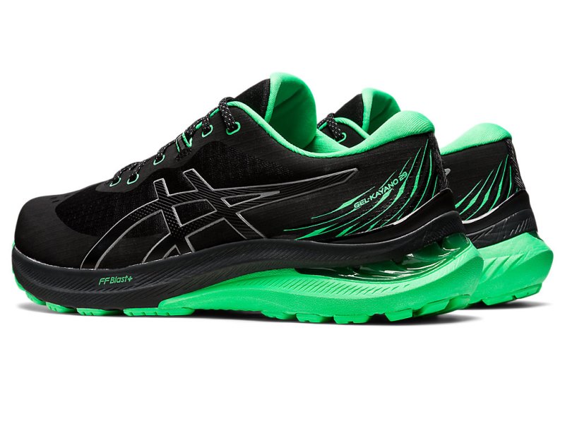 Men's Asics Gel-kayano 29 Lite-show Running Shoes Black/New Leaf Canada | CA2948-825