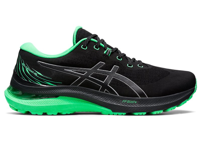 Men\'s Asics Gel-kayano 29 Lite-show Running Shoes Black/New Leaf Canada | CA2948-825