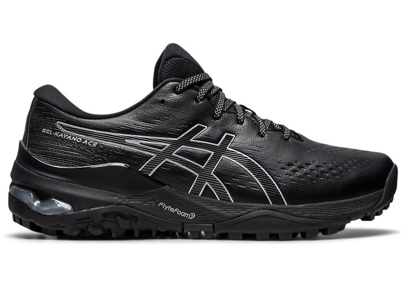 Men\'s Asics Gel-kayano ACE Golf Shoes Black/Black Canada | CA8643-636