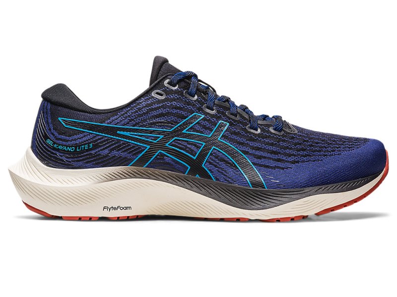 Men\'s Asics Gel-kayano Lite 3 Running Shoes Indigo Blue/Black Canada | CA2335-302