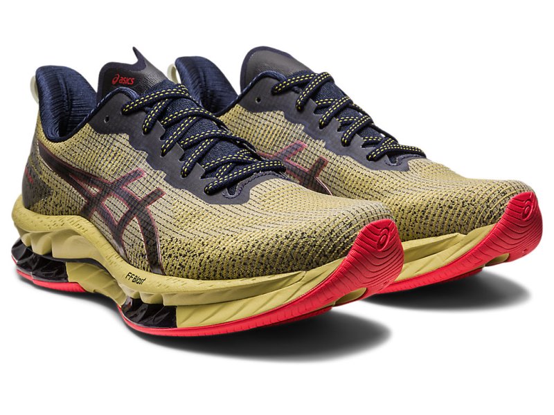 Men's Asics Gel-kinsei Blast LE 2 Running Shoes Olive Oil/Electric Red Canada | CA0121-149