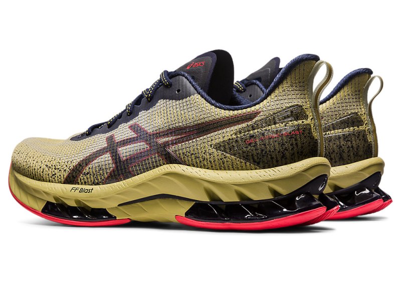 Men's Asics Gel-kinsei Blast LE 2 Running Shoes Olive Oil/Electric Red Canada | CA0121-149