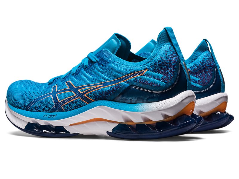 Men's Asics Gel-kinsei Blast Running Shoes Island Blue/Sun Peach Canada | CA1646-797