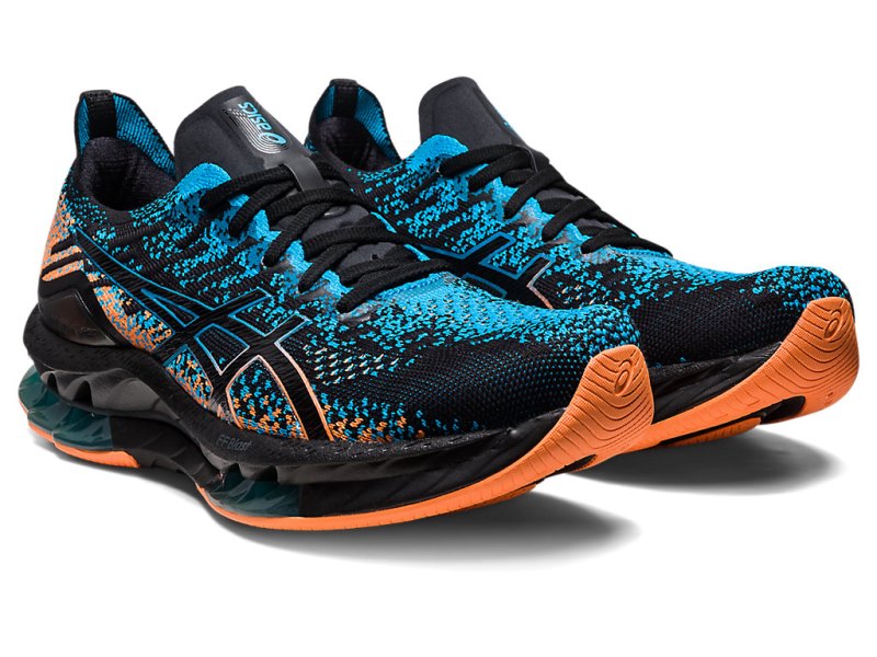 Men's Asics Gel-kinsei Blast Running Shoes Black/Island Blue Canada | CA5445-437