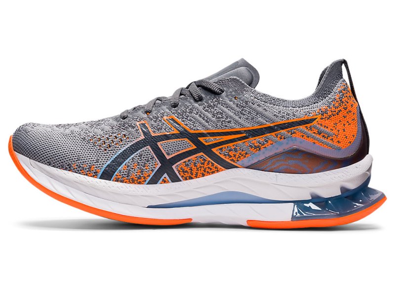 Men's Asics Gel-kinsei Blast Running Shoes Sheet Rock/Shocking Orange Canada | CA7473-559