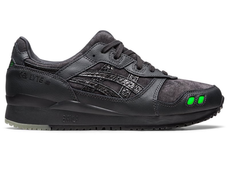 Men\'s Asics Gel-lyte III OG Python Sneakers Black/Black Canada | CA1405-303