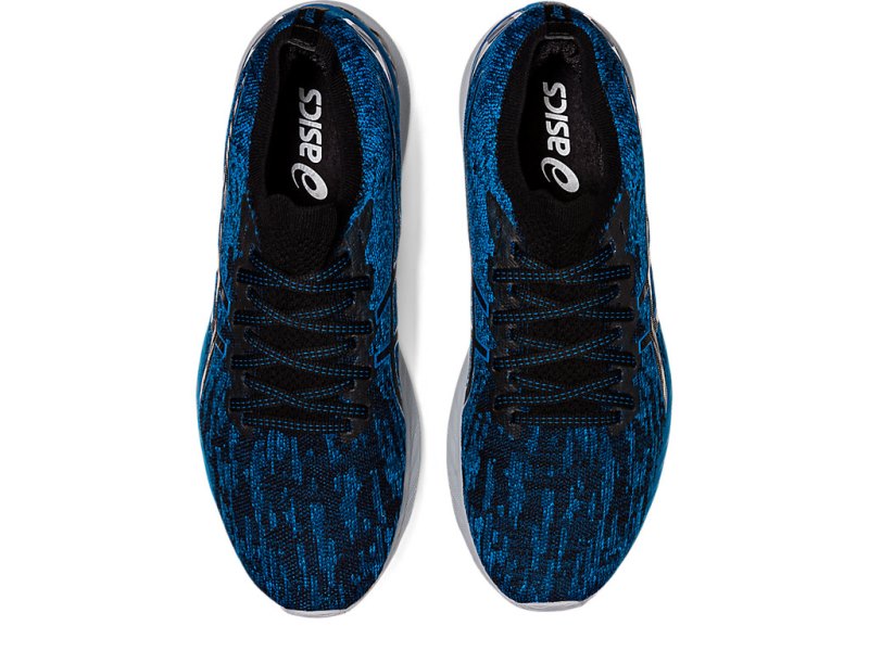 Men's Asics Gel-nimbus 23 Knit Running Shoes Reborn Blue/Black Canada | CA8161-506