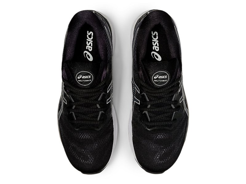 Men's Asics Gel-nimbus 23 Running Shoes Black/White Canada | CA8692-302