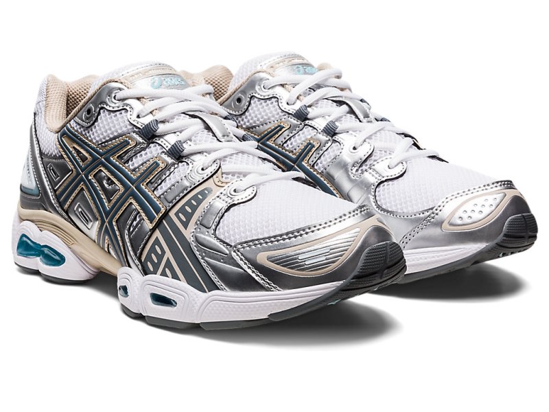 Men's Asics Gel-nimbus 9 Sneakers White/Steel Grey Canada | CA7738-692