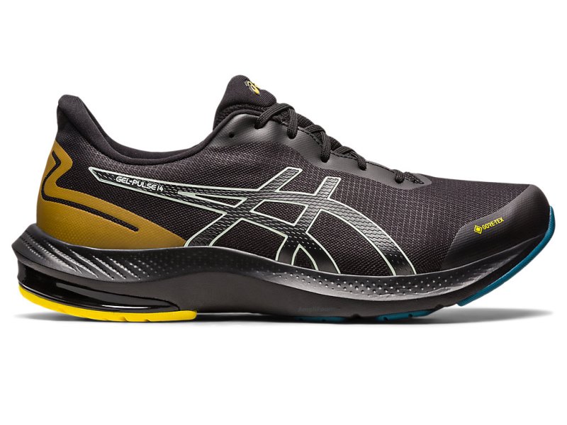 Men\'s Asics Gel-pulse 14 GTX Running Shoes Black/Whisper Green Canada | CA7843-145