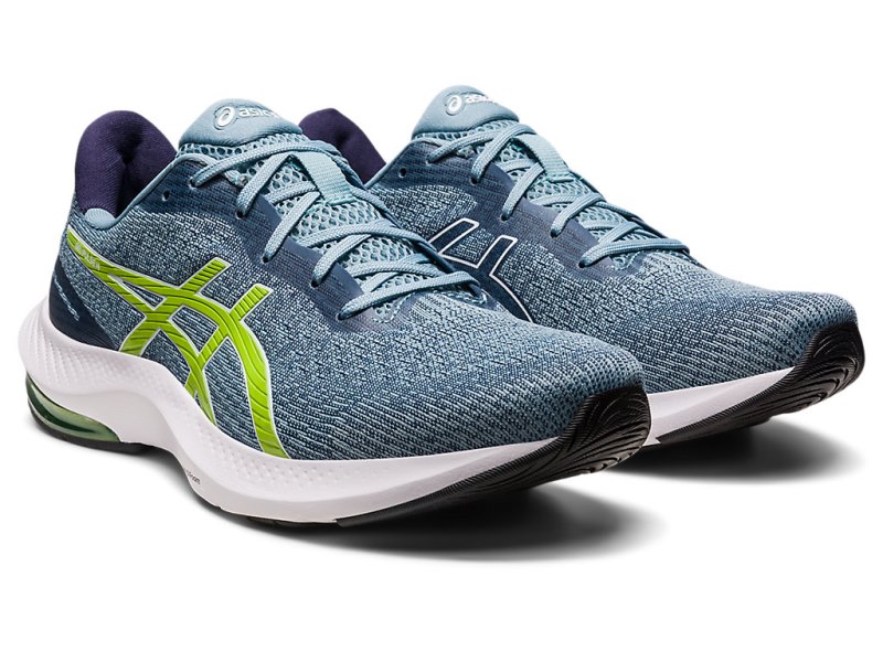 Men's Asics Gel-pulse 14 Running Shoes Light Steel/Lime Zest Canada | CA5875-935