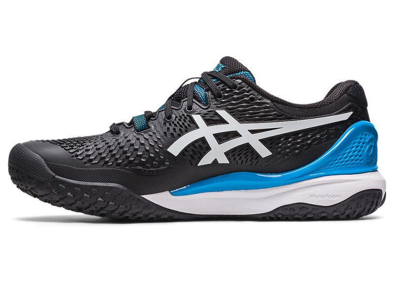 Men's Asics Gel-resolution 9 OC Tennis Shoes Black/White Canada | CA0503-688