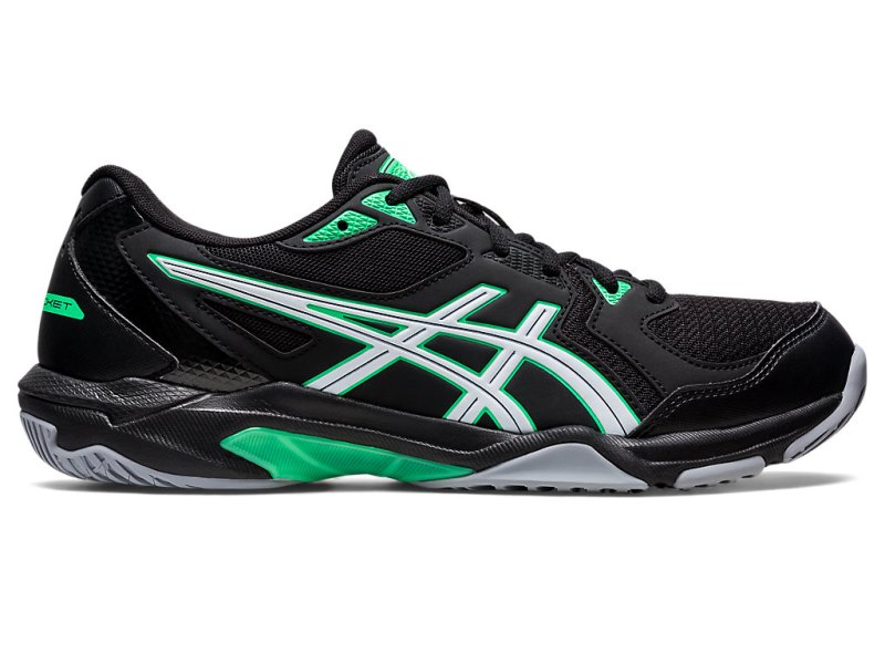 Men\'s Asics Gel-rocket 10 Volleyball Shoes Black/New Leaf Canada | CA1314-255