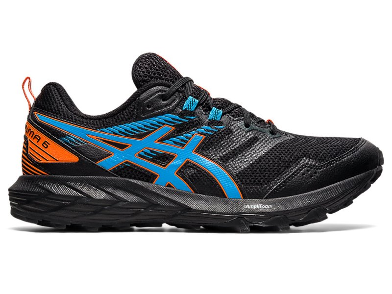 Men\'s Asics Gel-sonoma 6 Trail Running Shoes Black/Digital Aqua Canada | CA8650-606