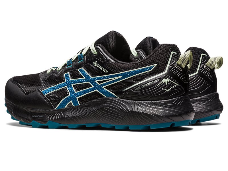 Men's Asics Gel-sonoma 7 GTX Running Shoes Black/Ink Teal Canada | CA6879-379