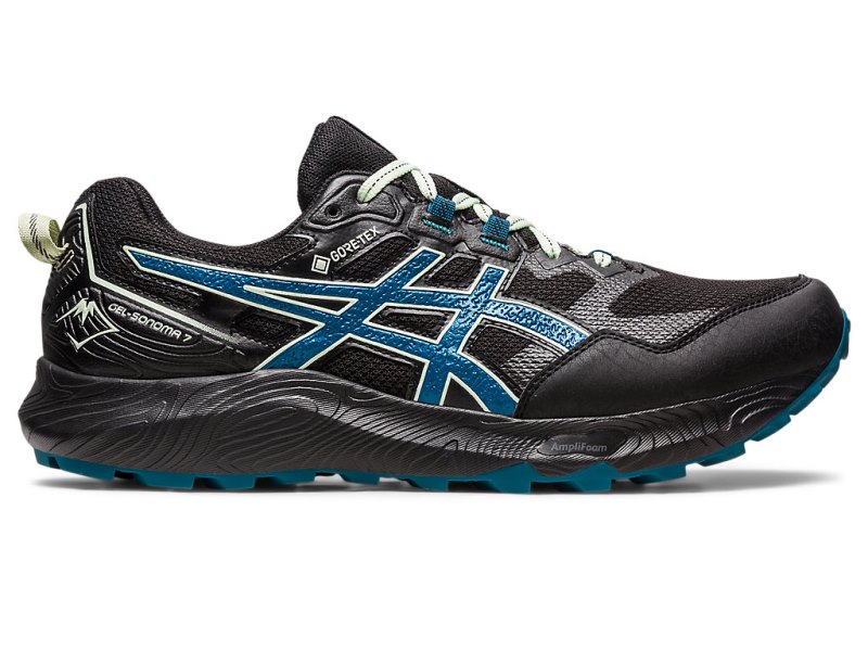 Men\'s Asics Gel-sonoma 7 GTX Running Shoes Black/Ink Teal Canada | CA6879-379