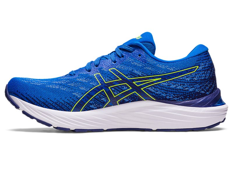 Men's Asics Gel-stratus 3 Knit Running Shoes Electric Blue/Safety Yellow Canada | CA2420-283