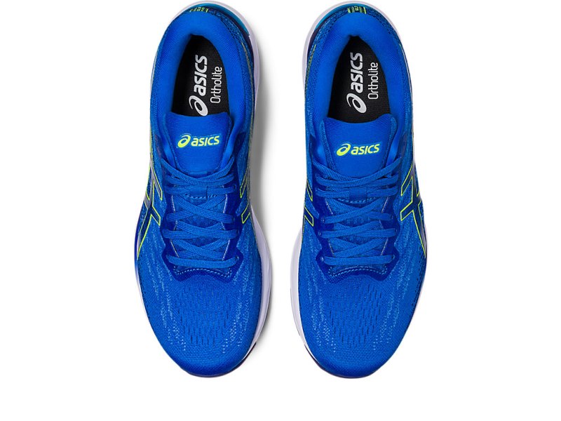 Men's Asics Gel-stratus 3 Knit Running Shoes Electric Blue/Safety Yellow Canada | CA2420-283