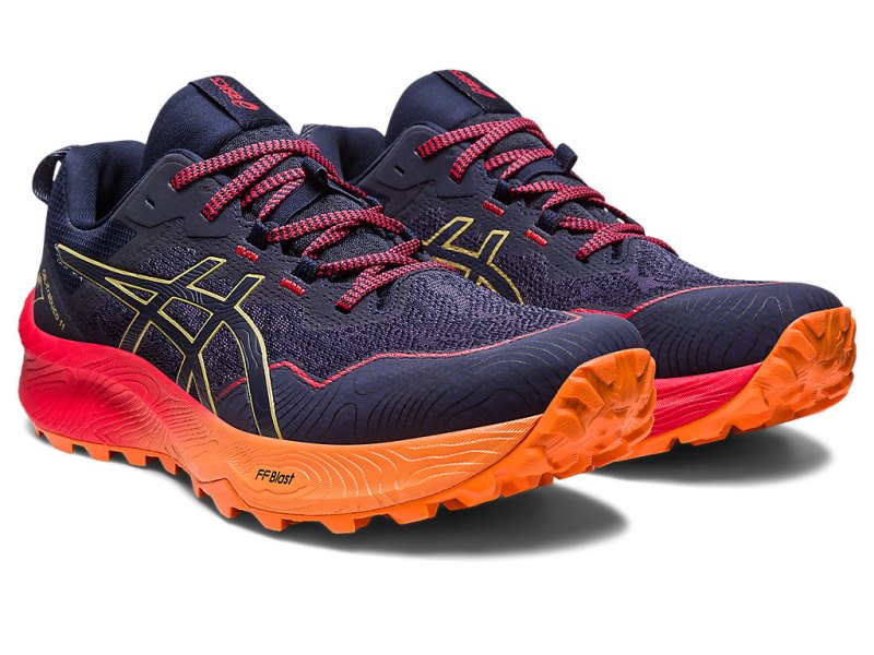 Men's Asics Gel-trabuco 11 Running Shoes Indigo Blue/Olive Oil Canada | CA8081-611