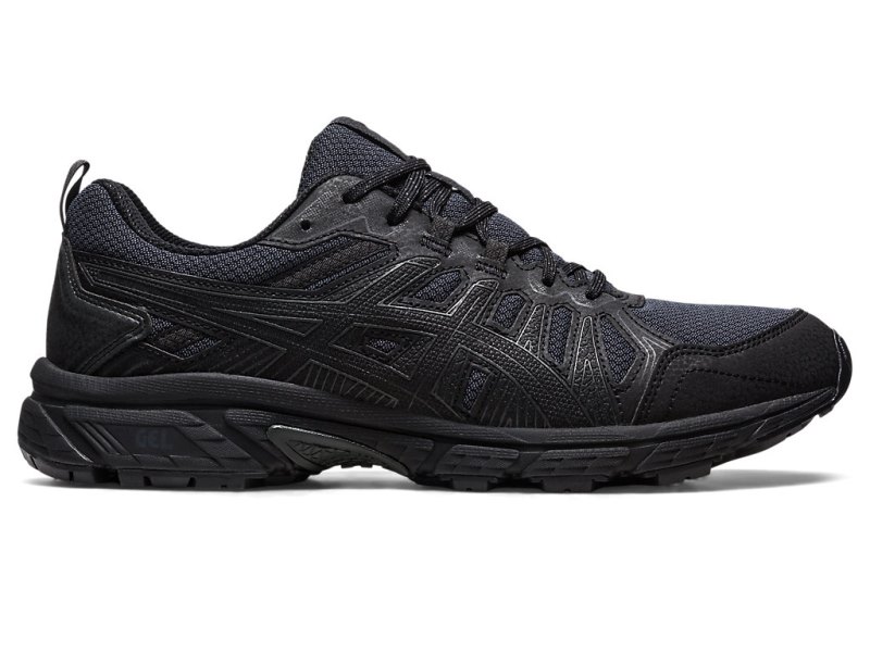 Men\'s Asics Gel-ventuRE 7 Trail Running Shoes Black/Black Canada | CA7873-633