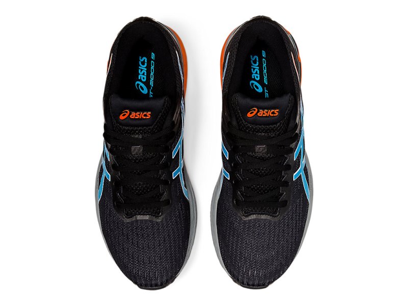 Men's Asics Gt-2000 9 Trail Trail Running Shoes Black/Digital Aqua Canada | CA1776-129