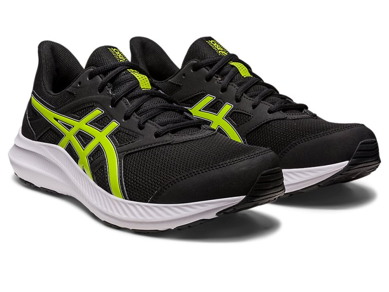 Men's Asics Jolt 4 Running Shoes Black/Lime Zest Canada | CA7718-635