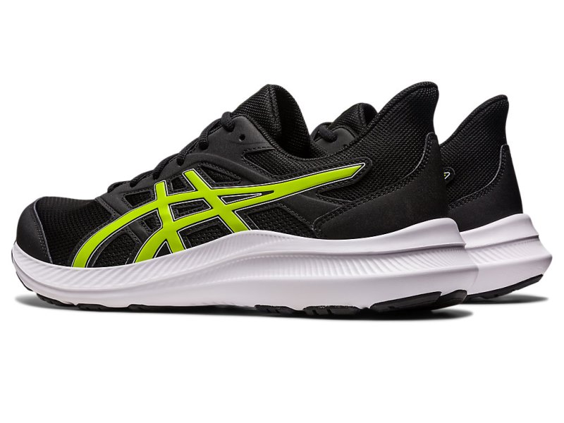 Men's Asics Jolt 4 Running Shoes Black/Lime Zest Canada | CA7718-635