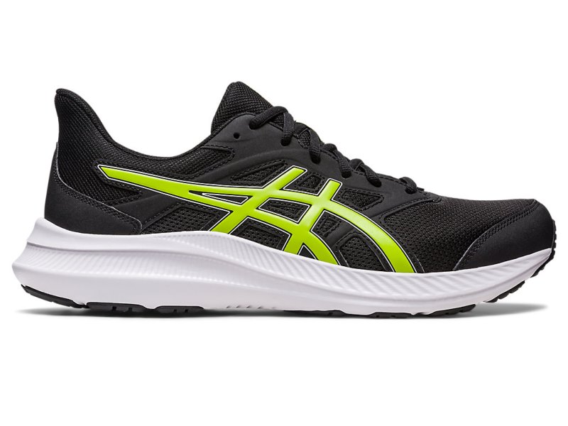 Men\'s Asics Jolt 4 Running Shoes Black/Lime Zest Canada | CA7718-635