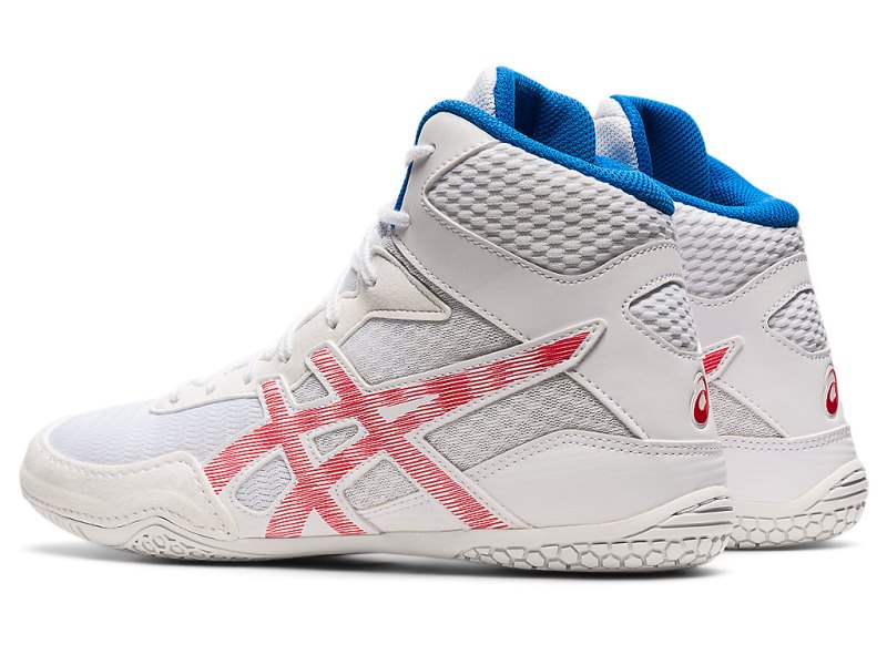 Men's Asics Matcontrol 2 Wrestling Shoes White/Electric Red Canada | CA9639-469