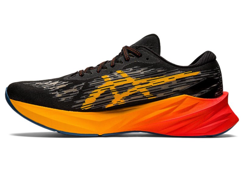 Men's Asics Novablast 3 Running Shoes Black/Amber Canada | CA3085-888