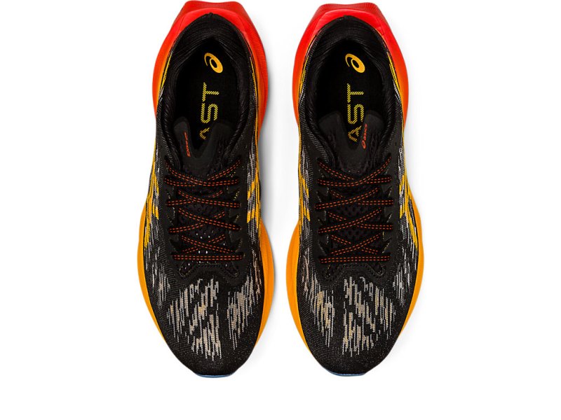 Men's Asics Novablast 3 Running Shoes Black/Amber Canada | CA3085-888