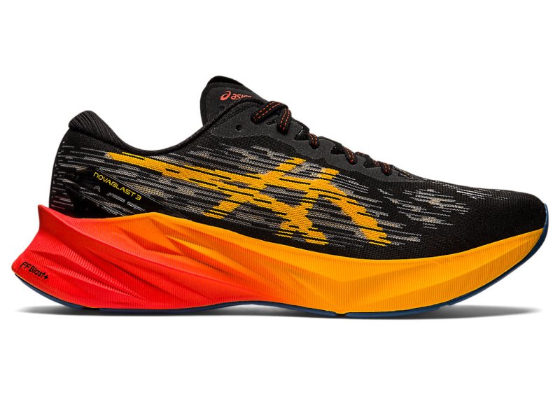 Men\'s Asics Novablast 3 Running Shoes Black/Amber Canada | CA3085-888