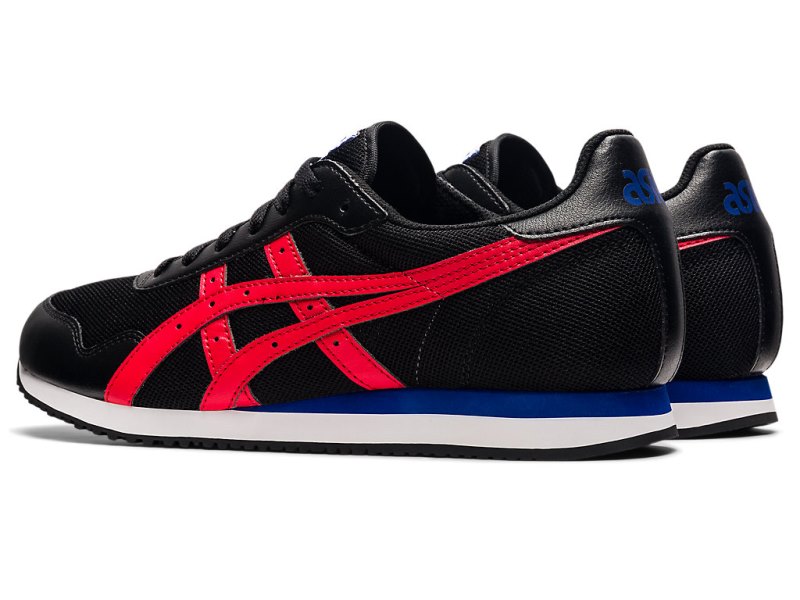 Men's Asics Tiger Runner Sneakers Black/Electric Red Canada | CA3058-277