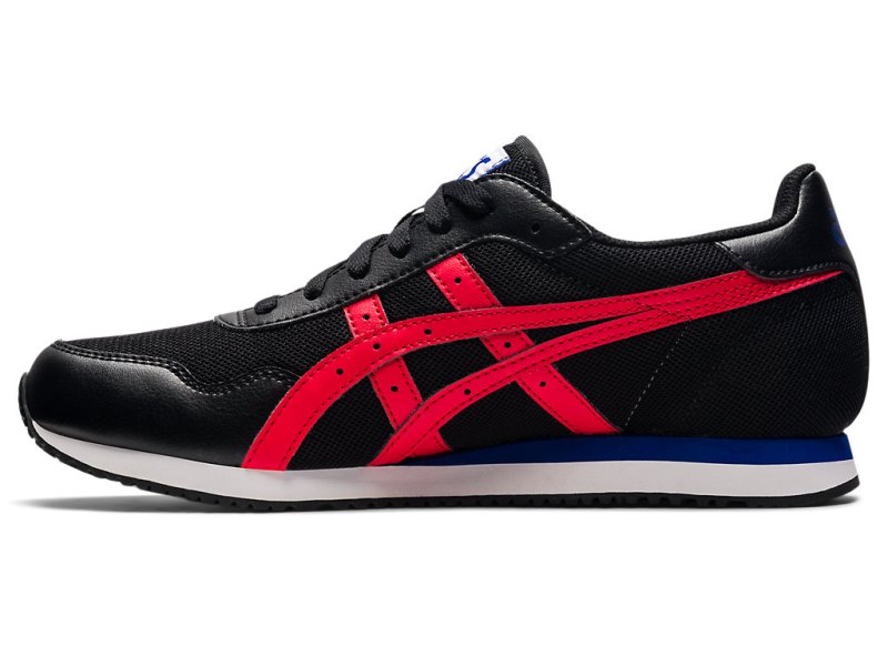 Men's Asics Tiger Runner Sneakers Black/Electric Red Canada | CA3058-277