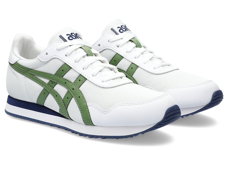 Men's Asics Tiger Runner Sneakers White/Cedar Green Canada | CA5232-241