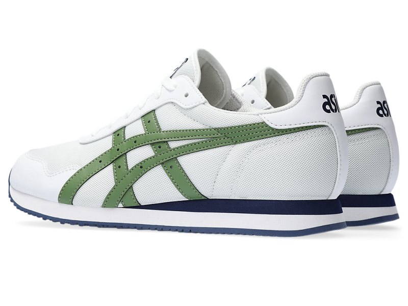 Men's Asics Tiger Runner Sneakers White/Cedar Green Canada | CA5232-241