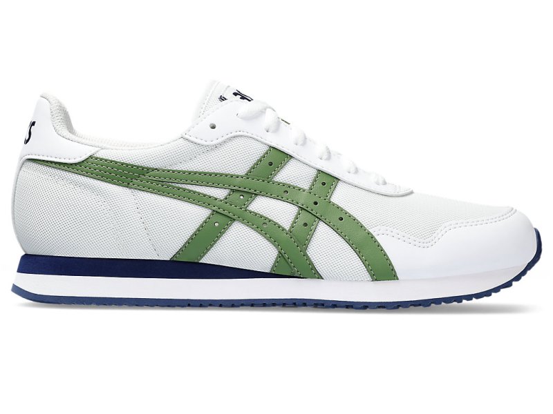 Men\'s Asics Tiger Runner Sneakers White/Cedar Green Canada | CA5232-241