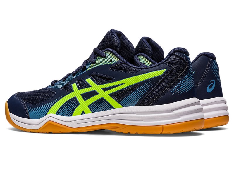 Men's Asics Upcourt 5 Volleyball Shoes Midnight/Hazard Green Canada | CA2613-099