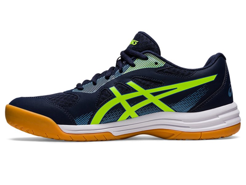 Men's Asics Upcourt 5 Volleyball Shoes Midnight/Hazard Green Canada | CA2613-099