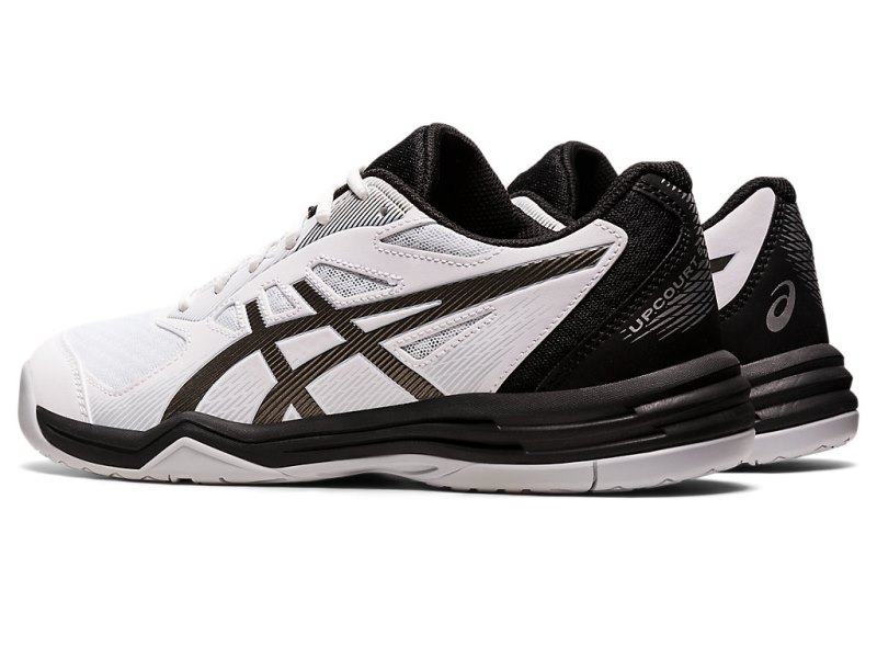 Men's Asics Upcourt 5 Volleyball Shoes White/Gunmetal Canada | CA9907-545