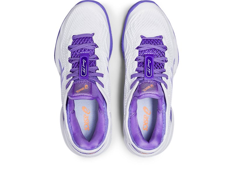 Women's Asics Court FF 3 Clay Tennis Shoes White/Amethyst Canada | CA8852-237